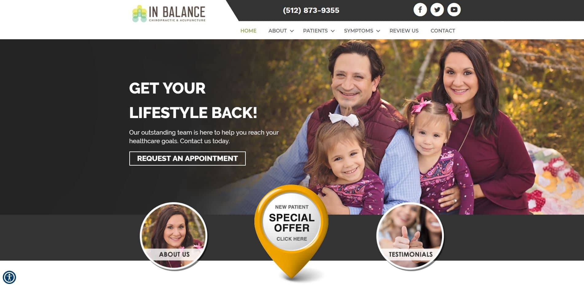 Austin Chiropractic website